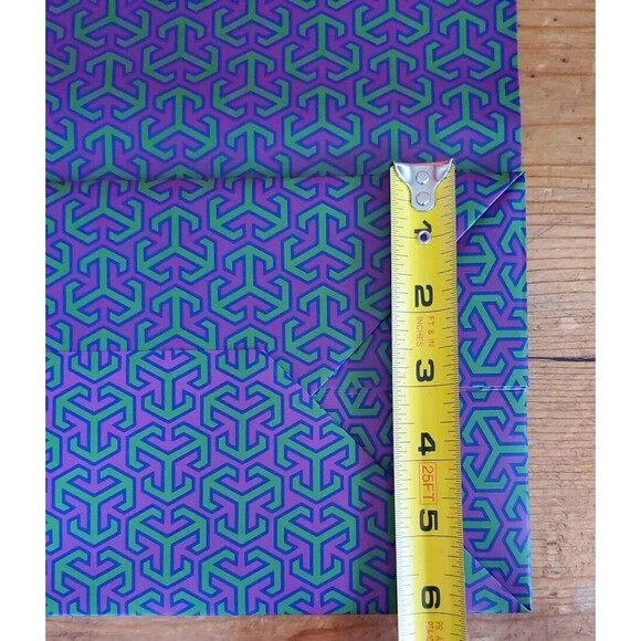 Tory Burch Large And Small Logo Purple & Green Gift Bag 16"x16"x6" 8x6.5x3.5 - Picture 4 of 8